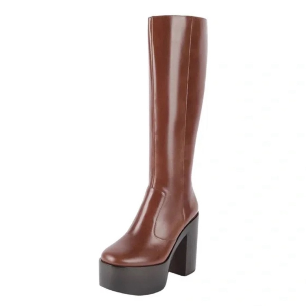 Jeffery Campbell The Mexique KH Platform Boot In Tan